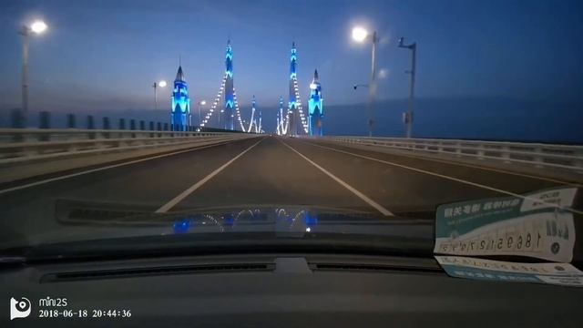 Bridge lighting on my way home || DDPAI Dash Cam смотреть онлайн