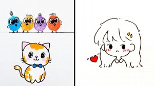 Простые приемы рисования для детей. Урок рисования для начинающих