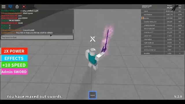 how to drop items in roblox (Sword Simulator) смотреть онлайн