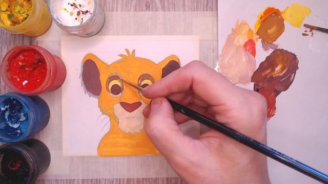 Как нарисовать Симбу из мультика Король лев. Часть 2 смотреть онлайн