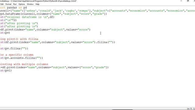 Pivoting table смотреть онлайн