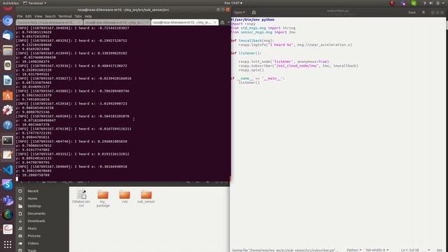 ROS Subscribing to IMU data with Python смотреть онлайн