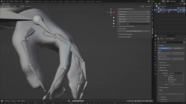 Blender addon for Skinning | Voxel heat смотреть онлайн