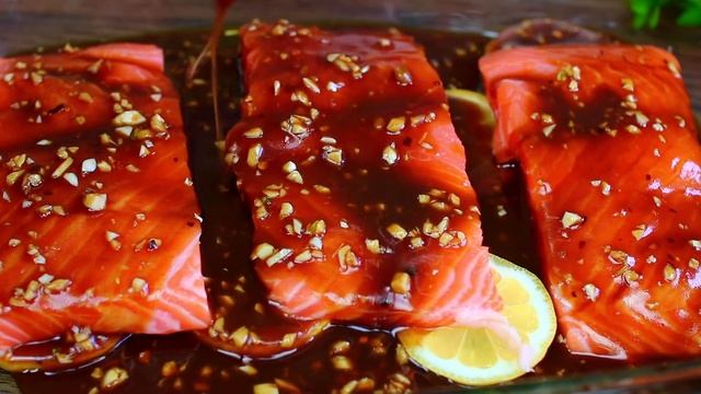 Honey Garlic Glazed Salmon Recipe - Easy Salmon Recipe смотреть онлайн