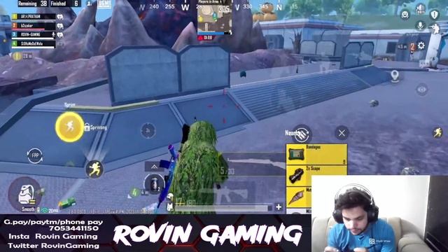 RUSH GAMEPLAY || BGMI LIVE STREAM || ROVIN GAMING смотреть онлайн