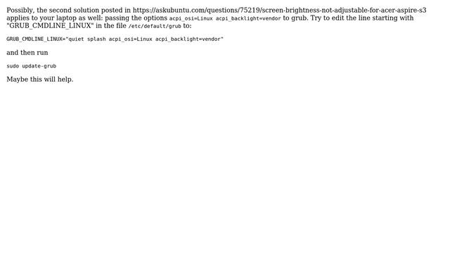 Ubuntu: How Do I Adjust The Screen Brightness On An Acer Aspire One D270? (3 Solutions!!)