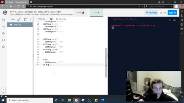 Python: Average Grade Calculator смотреть онлайн