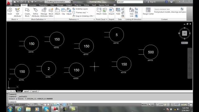 AutoCAD II 25-17 Synchronizing Attributes смотреть онлайн