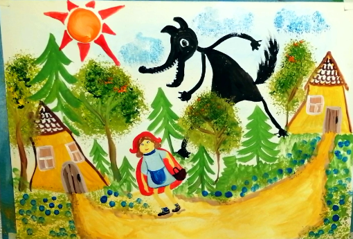 Как нарисовать сказку про Красную Шапочку смотреть онлайн