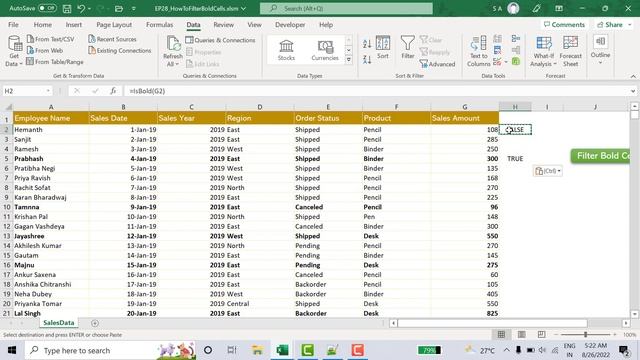 How to Filter Bold Cells | VBA Queries in Hindi смотреть онлайн