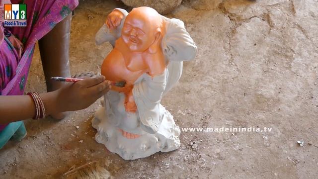 MAKING OF LAUGHING BUDDHA | Laughing Buddha Statue Meaning & Symbolism | LIFE IN INDIA смотреть онлайн