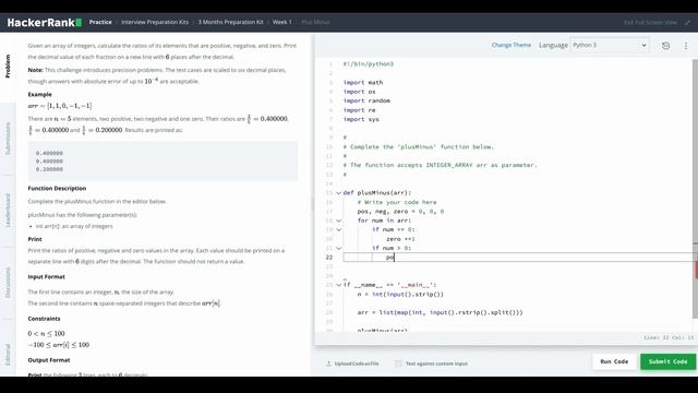 Plus Minus | Python Programming | Problem Solving | Interview Prepration смотреть онлайн