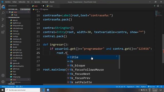 Como crear un Login con python смотреть онлайн