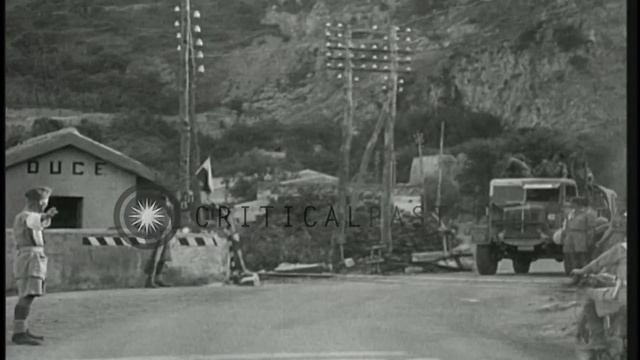 Canadian troops in Sant' Alessio Siculo, Sicily, Italy during World War II. HD Stock Footage смотреть онлайн