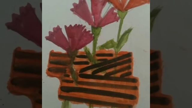 Мы рисуем 9 мая? День Победы! We are drawing May 9 Победы Victory Day! смотреть онлайн