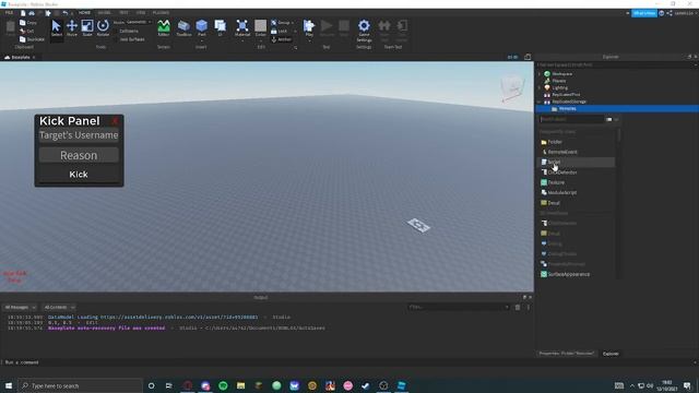 How to Script/Make a Kick Panel In Roblox Studio! смотреть онлайн