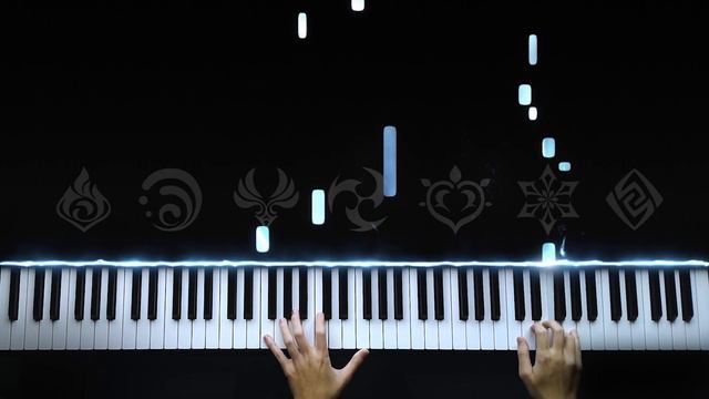 Genshin Impact [Dragonspine OST Moonlike Smile & Fragile Fantasy] Piano Cover смотреть онлайн