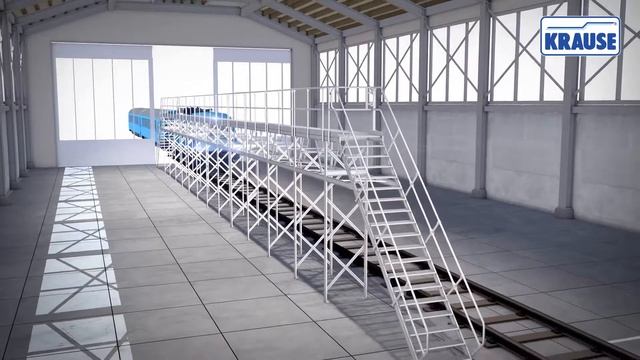 Трапы и спецконструкции Krause. Рабочая платформа для обслуживания спецтехники. Эстакада досмотра. смотреть онлайн