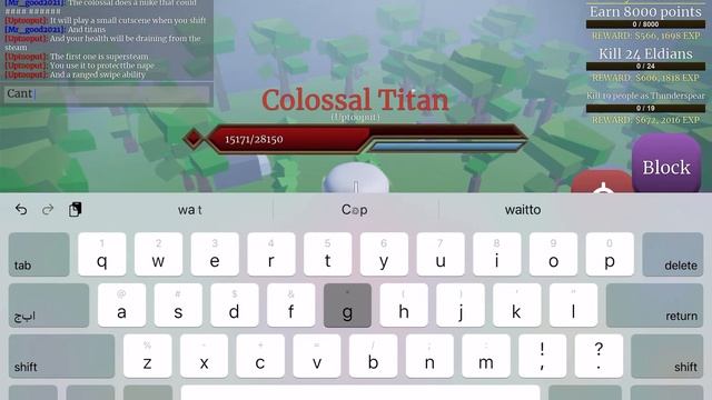 Roblox titan warfare - Colossal Titan Showcase + priv server code смотреть онлайн