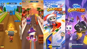 Talking Tom Gold Run China vs Halloween vs Christmas vs Becca Update Android Gameplay