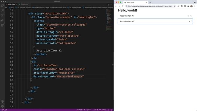 Accordion in Bootstrap 5 (with dark mode) смотреть онлайн