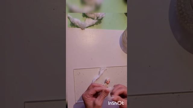 МК Дед мороз на елку. Елочная игрушка из ваты смотреть онлайн