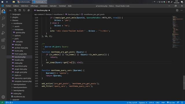 Créer un thème WordPress : Chapitre 22, L'action pre_get_posts смотреть онлайн