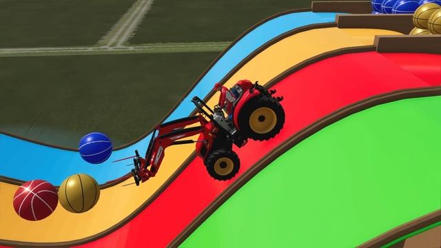 MINI & BIG TRACTOR Vs SLIDE COLORS With PORTAL TRAP - TRACTORS Vs DEEP WATER! FS22