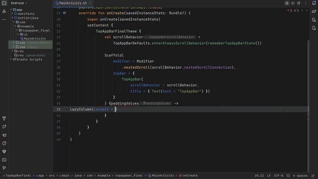 Auto-Hide TopAppBar | Material 3 | Jetpack Compose | Code Along смотреть онлайн