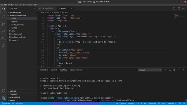 8. Add React to NodeJS ExpressJS application | MERN Stack tutorial Heroku deployment смотреть онлайн