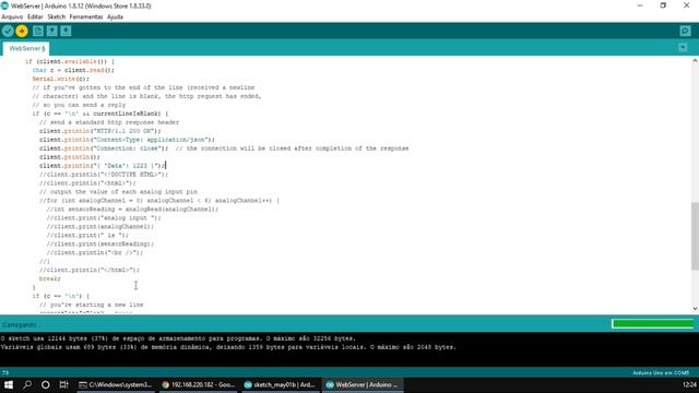Arduino Retornando Dados no Formato JSON no Web Server смотреть онлайн