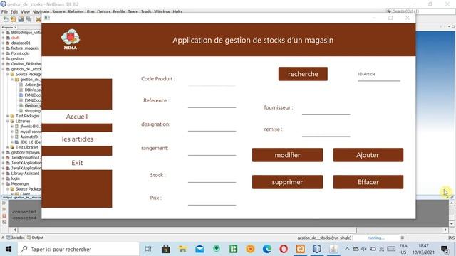 Application java & mysql (gestion de stocks d'un magasin ) #gestion des produits... смотреть онлайн