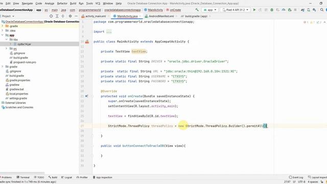 How to connect to the Oracle database using JDBC driver from your Android App? - Android Studio Ex смотреть онлайн