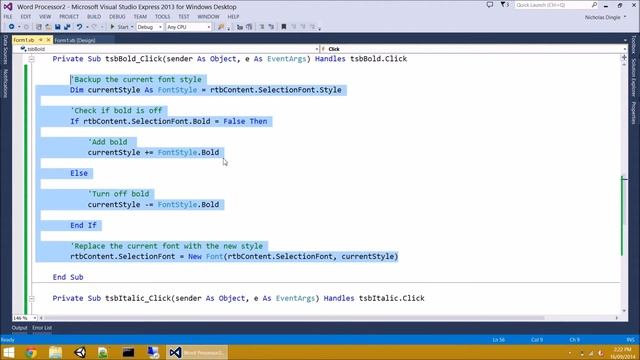 VB.NET 2013 - Word Processor (Part 3/4) смотреть онлайн