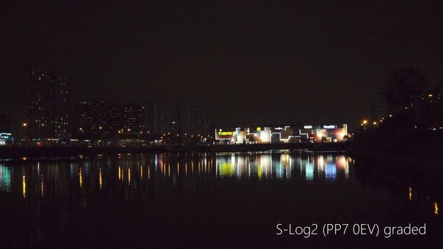 [4K] Sony FDR-AX700. Standard vs. S-Log2 vs. HLG at night (SDR-graded) смотреть онлайн