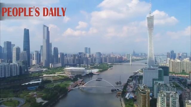 South China’s Guangzhou opens its first pedestrian bridge that spans over Pearl River on June 25. смотреть онлайн