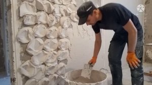 Как очень быстро штукатурить стены вручную - способ накидывания.