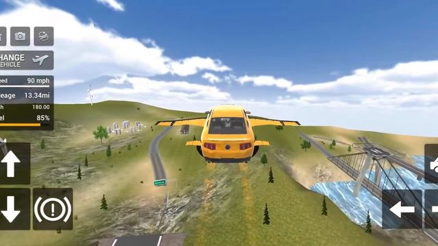 Flying car ,games car driving simulator #1 _android ios gameplay kids flying car exteme ,stunt смотреть онлайн