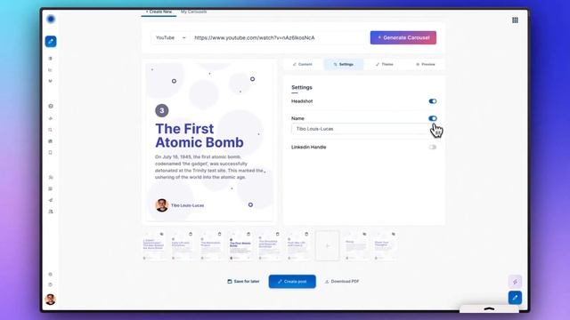 Generate carousels with AI, directly in Taplio смотреть онлайн