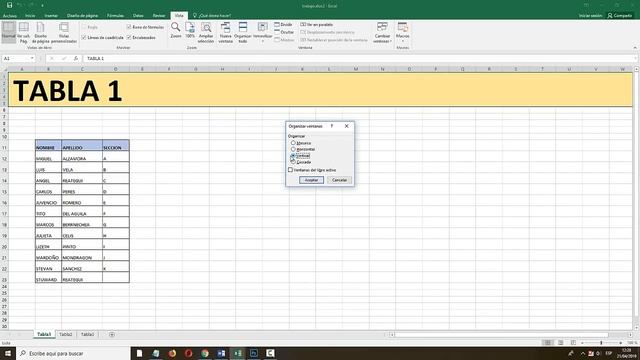 Mostrar dos o mas hojas al mismo tiempo en Excel 2020 смотреть онлайн