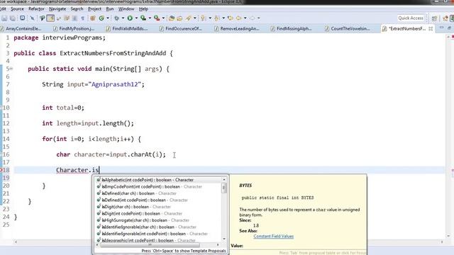 Java Interview Programs | 14 | Extract numbers from a string and add them | Tamil смотреть онлайн