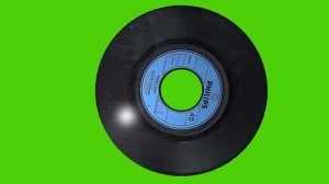Виниловая пластинка - футаж на зелёном фоне