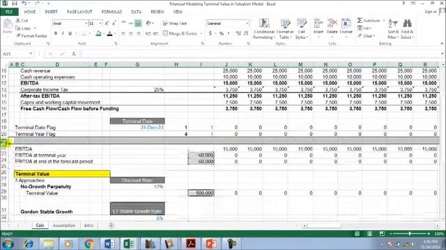 Financial Modeling Terminal Value in Business Valuation Model 10 of 11 смотреть онлайн