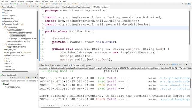 Send Email with attachment using Spring Boot 3.0 using SMTP | Thiru Academy смотреть онлайн