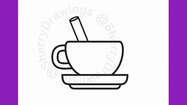 HOW TO DRAW A CAPPUCCINO COFFEE CUP KAWAII SUPER EASY смотреть онлайн