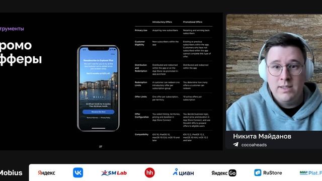 Никита Майданов — Подписки в iOS: Deep Dive смотреть онлайн