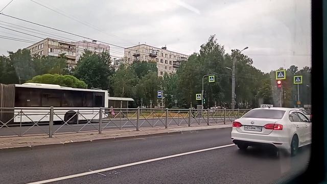 Автобус 255А. Ст. метро «Проспект Большевиков» - Ст. метро «Проспект Большевиков» (КОЛЬЦЕВОЙ). смотреть онлайн