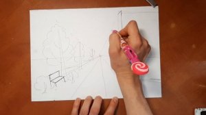 Простой городской пейзаж. Перспектива.