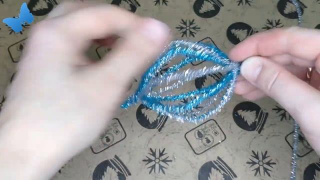 Ёлочные игрушки из синельной проволоки | Поделки из синельной проволоки | Of chenille wire смотреть онлайн