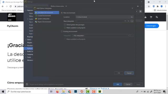 COMO CONFIGURAR PYCHARM PYTHON INTERPRETE смотреть онлайн